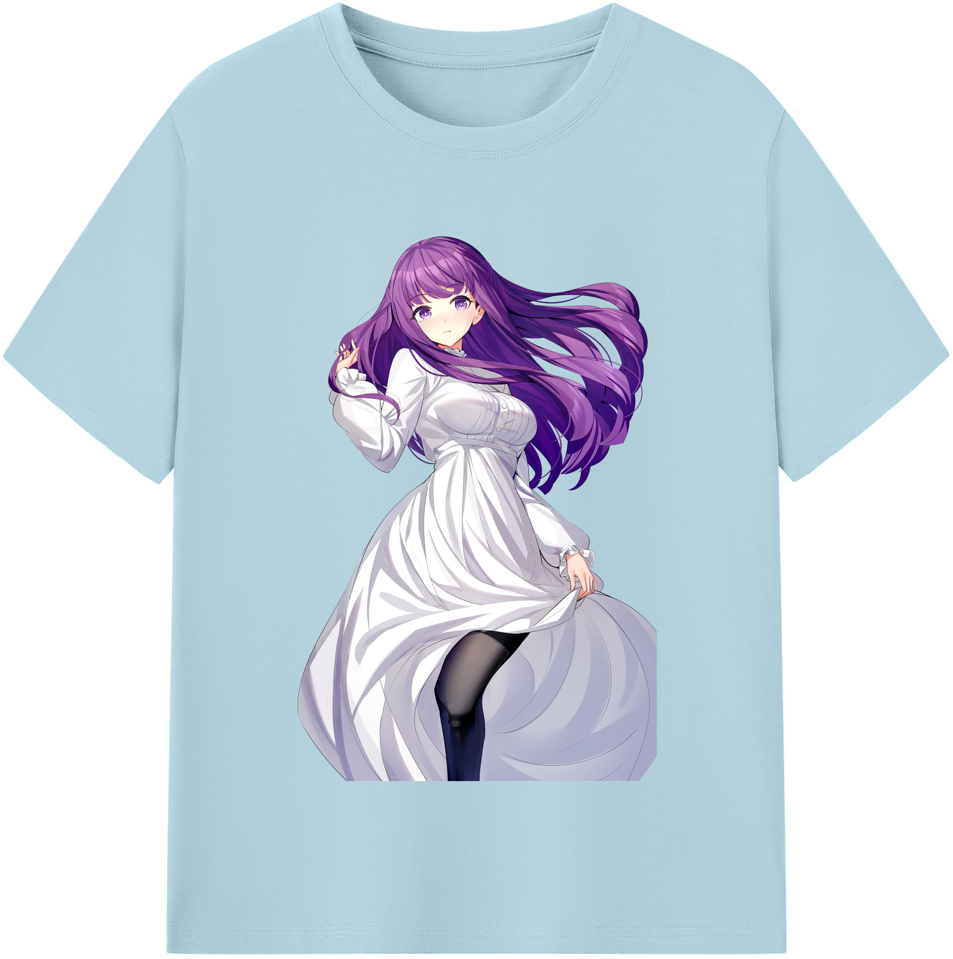 （画像用） 葬送のフリーレン Frieren 綿100％半袖Tシャツ（フロントプリント）